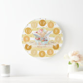 Bébé délicat Fée et fraise Grande horloge (Maison)
