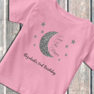 Bébé Deux à la Lune T-Shirt pour 2ème Anniversaire de B