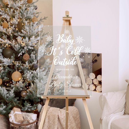 Bébé d'hiver Il fait froid dehors Baby shower Bien