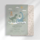 Bébé Dino éclosion Bientôt Baby shower Invitation