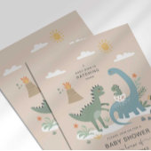 Bébé Dino éclosion Bientôt Baby shower Invitation