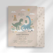 Bébé Dino éclosion Bientôt Baby shower Invitation