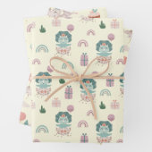 Bébé Dino Enveloppage Papier Plat Set de 3 (En situation)
