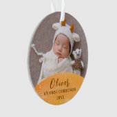 Bébé d'or 1er Noël Chaud Citation personnalisée Ph (devant)