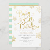 Bébé d'or et de menthe c'est invitation froid de (Devant / Derrière)