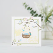 Bébé dormant - Invitation Baby shower (Debout devant)