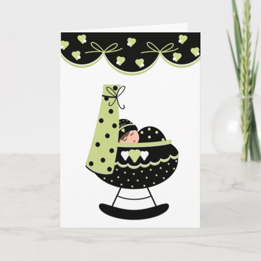 Bébé dormant Nouvelle carte de voeux pour bébé (Devant)