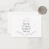 Bébé dormant sur la Carte de remerciements nuageus (Devant/Arrière en situation)