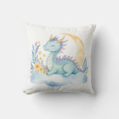 Bébé Dormir Dragon Boho Nom Nursery Coussin (Recto)