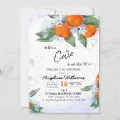 Bébé douche Invitations décorées de Tangerine (Devant)