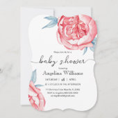 Bébé douche Invitations Fleurs (Devant)