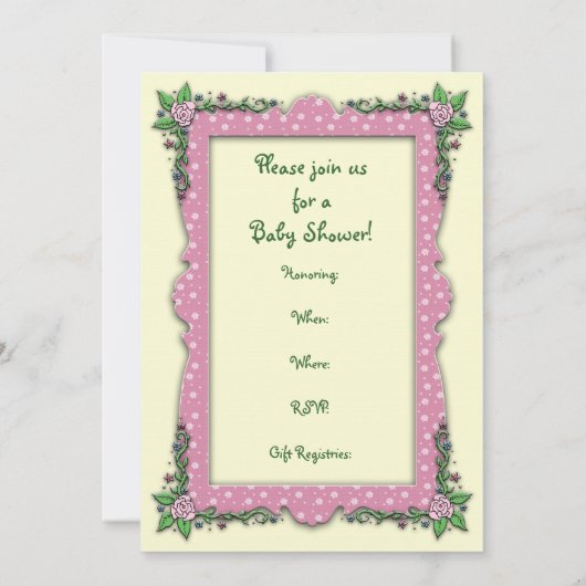 Bébé Douche Invitations Mère et bébé Fée (Dos)