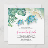 Bébé Douche Invitations Tropical Aquarelle (Devant)