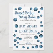 Bébé doux Berry Bientôt Baby shower Invitation (Devant)