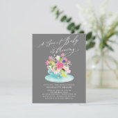 Bébé doux brasser Floral Baby Tea Invitation (Debout devant)