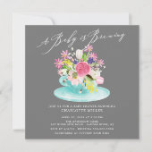 Bébé doux brasser Floral Baby Tea Invitation (Devant)