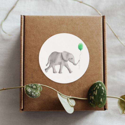 Bébé doux Étiquette éléphant, étiquette cadeau de