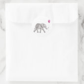 Bébé doux Étiquette éléphant, étiquette cadeau ros (Sac)