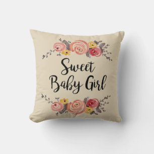 Bébé doux Fille Floral Jeu Oreiller