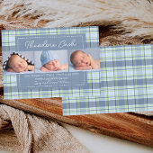Bébé doux garçon Plaid Faire-part de naissance béb