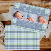Bébé doux garçon Plaid Faire-part de naissance béb