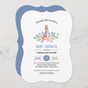 Bébé doux lapin Rabbit Baby Shower Invitations