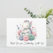 Bébé Dragon Dormir Dans Un Lit De Merci Fleurs (Debout devant)