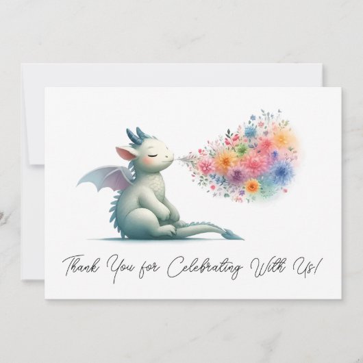Bébé Dragon Respirer Merci Feu Floral (Devant)