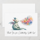 Bébé Dragon Respirer Merci Feu Floral (Devant / Derrière)