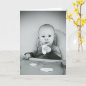 Bébé drôle de gâteau de carte de voeux de joyeux (Fleur jaune)