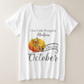 Bébé dû en Octobre Aquarelle Florale Bleue (Design devant)