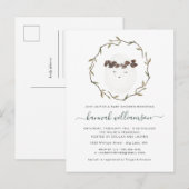 Bébé du printemps | Invitation Baby shower de Pâqu (Devant / Derrière)