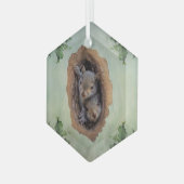 Bébé écureuils vacances ornement en verre (Avant gauche)