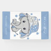 Bébé éléphant avec bannière Baby shower Casquette (Horizontal)