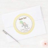 Bébé Eléphant Baby shower Sticker Jaune (Enveloppe)