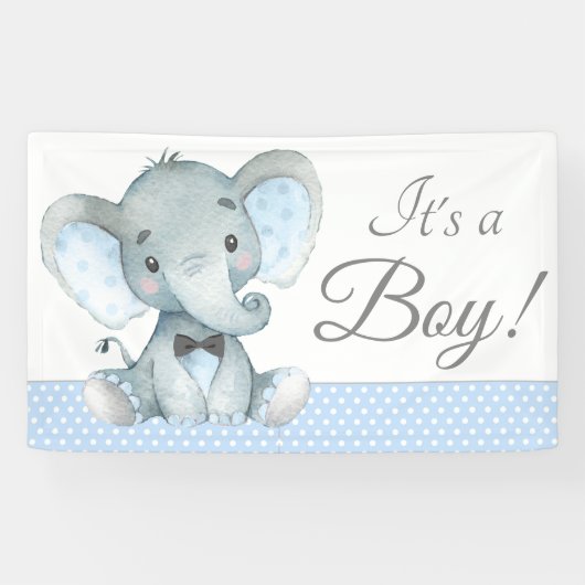 Bébé éléphant Boy Douche Bannières (Horizontal)