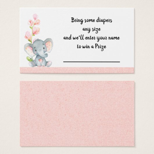 Bébé Eléphant Déchets Raffin Insertion (Devant & derrière)