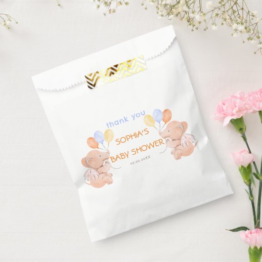 Bébé Eléphant Douche Favoriser Sacs (Scellé)