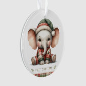 Bébé éléphant en tricot de fête (devant)