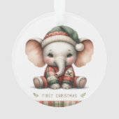Bébé éléphant en tricot de fête (dos)