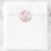 Bébé Eléphant Fille Anniversaire Sticker Pink (Sac)