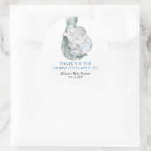 Bébé éléphant garçon Bleu de faveur autocollants (Sac)