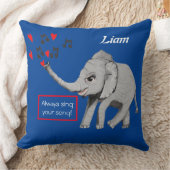 Bébé Eléphant Grand Rêve Lancer Oreiller (Couverture)