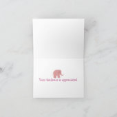 Bébé éléphant mignon merci (Intérieur)