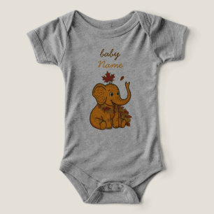 Bébé Éléphant Mignon Saison Automnale Tout-Petits 