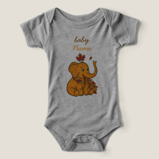 Bébé Éléphant Mignon Saison Automnale Tout-Petits