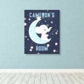 Bébé éléphant pêchant 4 étoiles toile étirée (Insitu (Plancher de Bois))