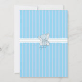 Bébé Eléphant Photo Invitation (Dos)