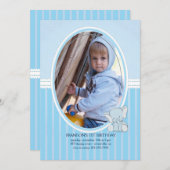 Bébé Eléphant Photo Invitation (Devant / Derrière)