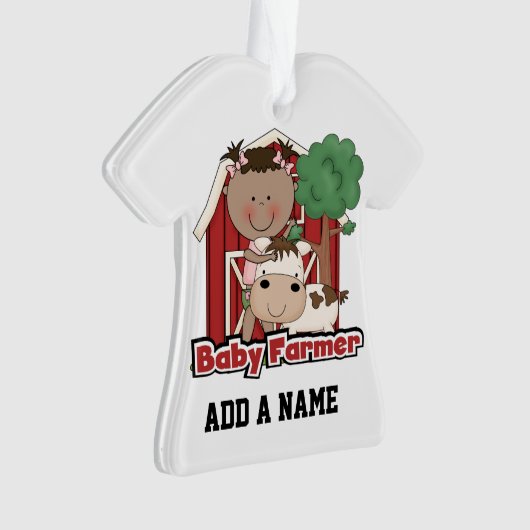 Bébé éleveur avec vache (devant)